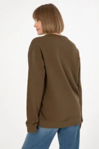 US Polo Assn. Men comfort Fit Crew Neck Khaki Basic Sweatshirt - Image 4