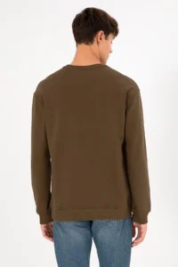 US Polo Assn. Men comfort Fit Crew Neck Khaki Basic Sweatshirt - Image 6