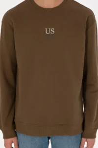 US Polo Assn. Men comfort Fit Crew Neck Khaki Basic Sweatshirt - Image 7