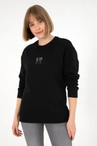 US Polo Assn. Men comfort Fit Crew Neck Black Basic Sweatshirt - Image 3