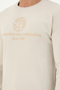 US Polo Assn. Men Regular Fit Crew Neck Stone Sweatshirt - Image 7