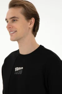 US Polo Assn. Men comfort Fit Crew Neck Black Sweatshirt - Image 2