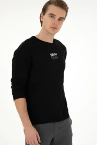 US Polo Assn. Men comfort Fit Crew Neck Black Sweatshirt - Image 3