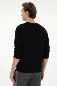 US Polo Assn. Men comfort Fit Crew Neck Black Sweatshirt - Image 5