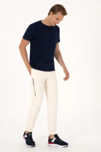 US Polo Assn. Men Cream Sweatpants - Image 3