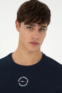 US Polo Assn. Men Regular Fit Crew Neck Navy Blue Sweatshirt - Image 2