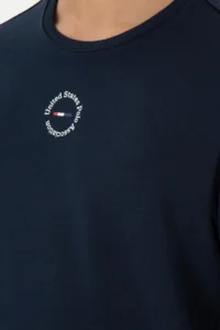 US Polo Assn. Men Regular Fit Crew Neck Navy Blue Sweatshirt - Image 7