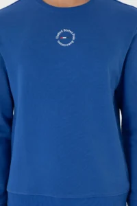 US Polo Assn. Men Regular Fit Crew Neck Saks Blue Sweatshirt - Image 6