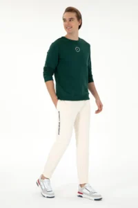 US Polo Assn. Men Regular Fit Crew Neck Dark Green Sweatshirt - Image 4