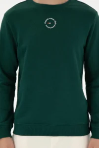 US Polo Assn. Men Regular Fit Crew Neck Dark Green Sweatshirt - Image 6