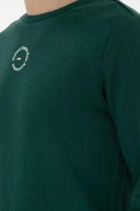 US Polo Assn. Men Regular Fit Crew Neck Dark Green Sweatshirt - Image 7