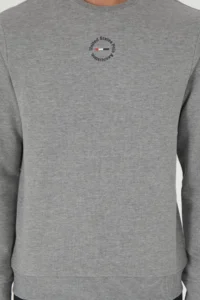 US Polo Assn. Men Regular Fit Crew Neck Gray Melanj Sweatshirt - Image 6