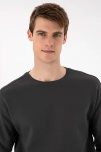 US Polo Assn. Men comfort Fit Crew Neck Anthracite Sweatshirt - Image 2