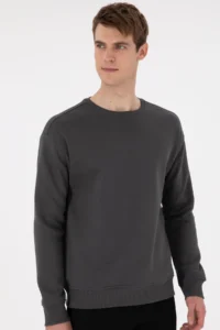 US Polo Assn. Men comfort Fit Crew Neck Anthracite Sweatshirt - Image 3