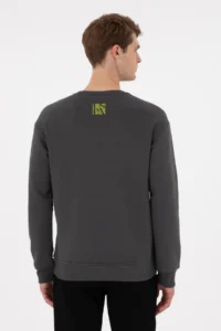 US Polo Assn. Men comfort Fit Crew Neck Anthracite Sweatshirt - Image 5