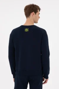 US Polo Assn. Men comfort Fit Crew Neck Navy Blue Sweatshirt - Image 5