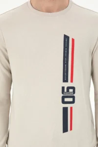 US Polo Assn. Men Regular Fit Crew Neck Stone Sweatshirt - Image 6