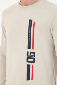 US Polo Assn. Men Regular Fit Crew Neck Stone Sweatshirt - Image 7