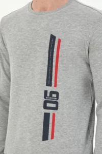US Polo Assn. Men Regular Fit Crew Neck Gray Melanj Sweatshirt - Image 7