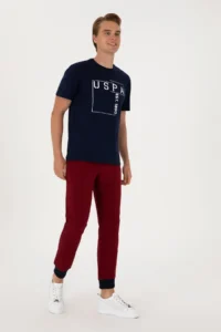 US Polo Assn. Men Burgundy Sweatpants