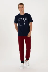 US Polo Assn. Men Burgundy Sweatpants - Image 3