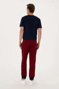 US Polo Assn. Men Burgundy Sweatpants - Image 4