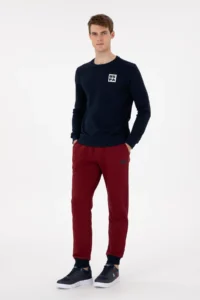 US Polo Assn. Men Regular Fit Crew Neck Navy Blue Sweatshirt - Image 4