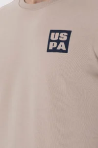 US Polo Assn. Men Regular Fit Crew Neck Stone Sweatshirt - Image 7