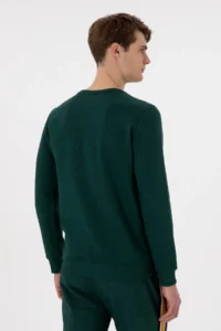 US Polo Assn. Men Regular Fit Crew Neck Dark Green Sweatshirt - Image 5