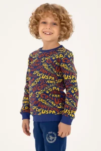 US Polo Assn. Boys' Indigo Crew Neck Sweatshirt