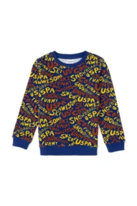 US Polo Assn. Boys' Indigo Crew Neck Sweatshirt - Image 3