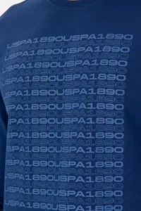US Polo Assn. Men Regular Fit Crew Neck Indigo Sweatshirt - Image 7
