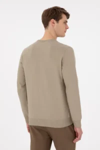 US Polo Assn. Men Regular Fit Crew Neck Light Khaki Sweatshirt - Image 5