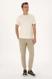 US Polo Assn. Men Light Khaki Sweatpants - Image 3