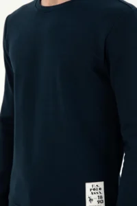 US Polo Assn. Men Regular Fit Crew Neck Navy Blue Sweatshirt - Image 7