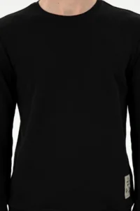 US Polo Assn. Men Regular Fit Crew Neck Black Sweatshirt - Image 6