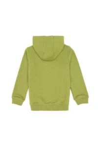 US Polo Assn. Boys' Zippered Hooded Basic Pistachio Green Sweatshirt - Image 4