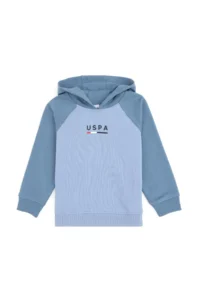 US Polo Assn. Boys' Light Blue Hooded Sweatshirt - Image 3