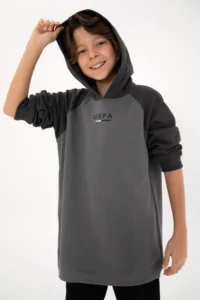 US Polo Assn. Boys' Gray Hooded Sweatshirt - Image 2