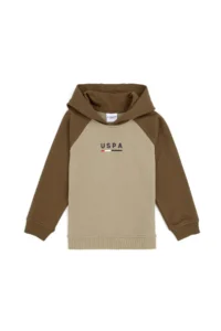 US Polo Assn. Boys' Light Khaki Hooded Sweatshirt - Image 3