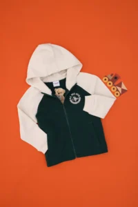 US Polo Assn. Boys' Zippered Hooded Dark Green Sweatshirt - Image 3