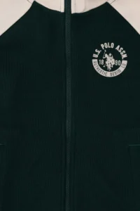 US Polo Assn. Boys' Zippered Hooded Dark Green Sweatshirt - Image 6