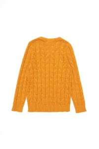 US Polo Assn. Boys' Mustard Basic V-Neck Sweater - Image 2