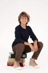 US Polo Assn. Boys' Navy Blue Basic Crew Neck Sweater - Image 2