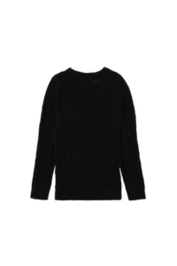 US Polo Assn. Boys' Black Crew Neck Basic Sweater - Image 2
