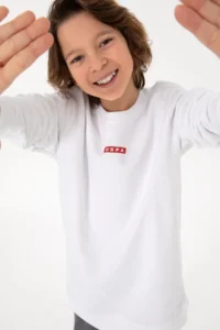 US Polo Assn. Boys' White Crew Neck Sweatshirt - Image 2