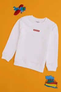 US Polo Assn. Boys' White Crew Neck Sweatshirt - Image 3