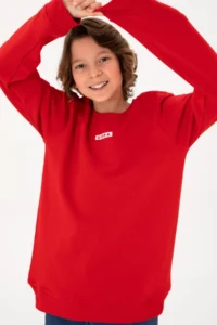 US Polo Assn. Boys' Red Crew Neck Sweatshirt