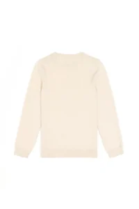 US Polo Assn. Girls' Cream Crew Neck Basic Sweater - Image 5