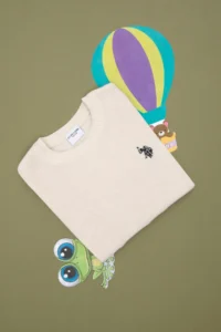 US Polo Assn. Girls' Cream Crew Neck Basic Sweater - Image 3